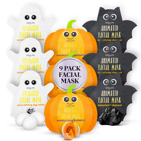 SpaLife front packaging of Halloween mask bundle showing trio design and playful branding