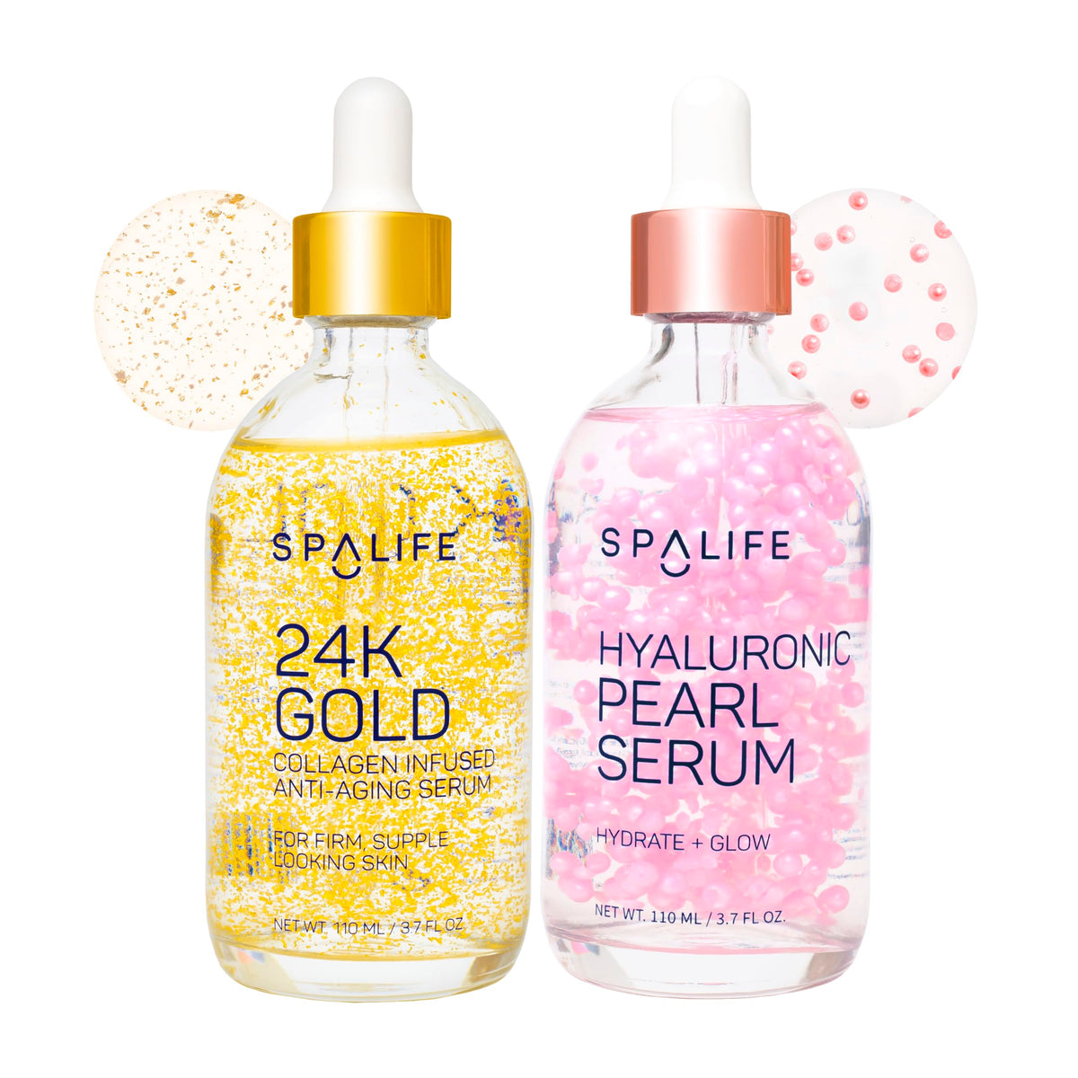 SpaLife front packaging duo showing both bottles and benefits