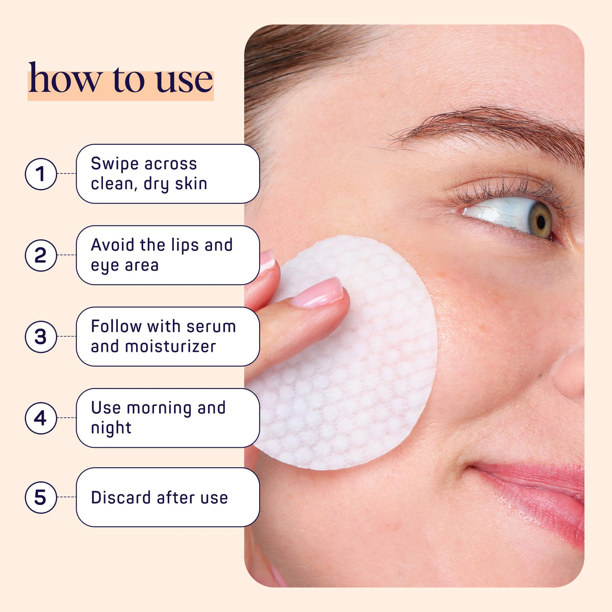 SpaLife bathroom routine with pads showing quick brightening step