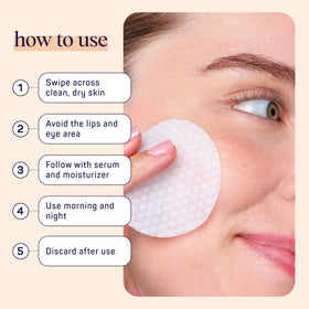 SpaLife bathroom routine with pads showing quick brightening step