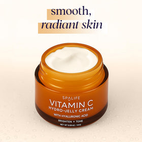 SpaLife open jar texture swipe showing lightweight hydrating gel