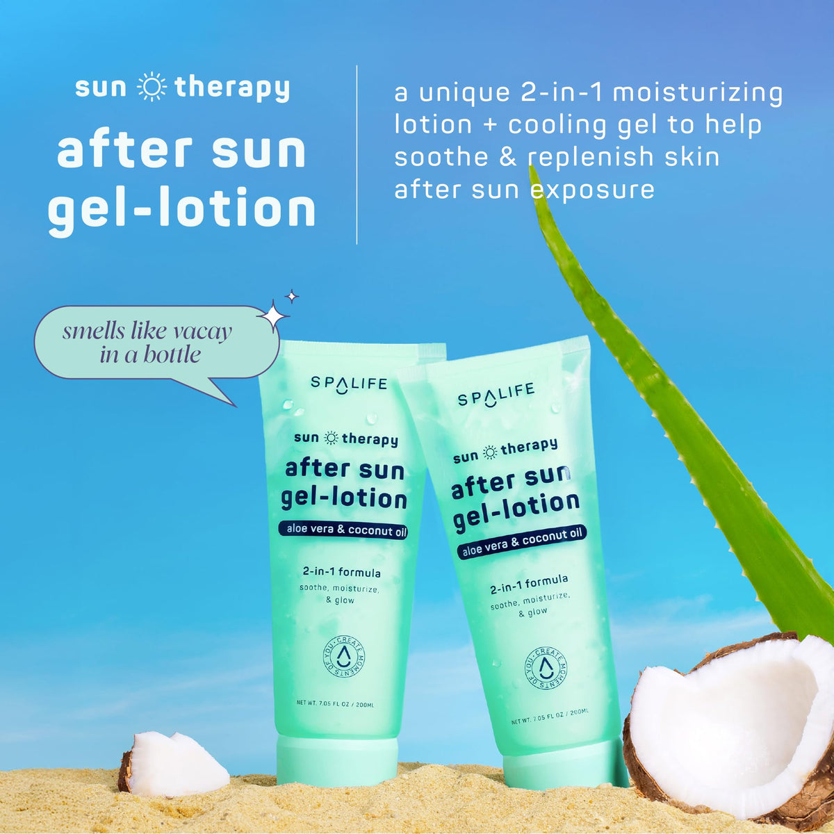 SpaLife dispensing lotion from tube to show easy application benefit