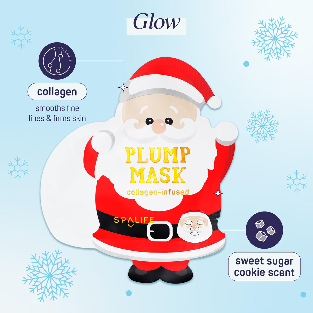 SpaLife Reindeer mask with vitamin C serum droplet for brighter skin