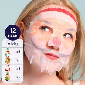 SpaLife Snowman mask close-up texture showing hydrating sheet benefit
