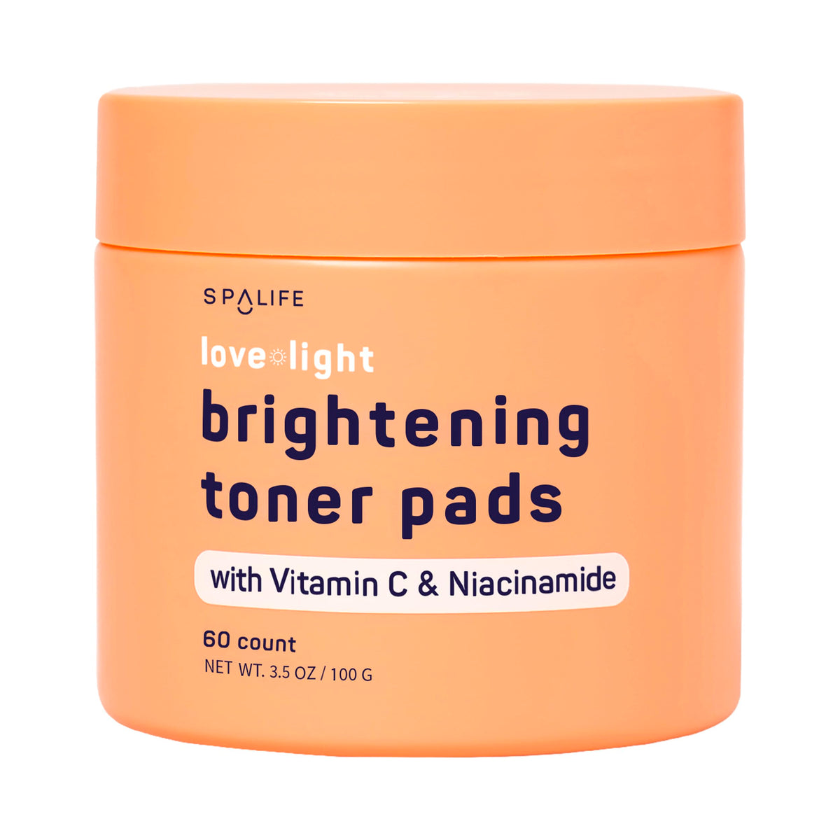 SpaLife front packaging showing 60-count pads and brightening benefits