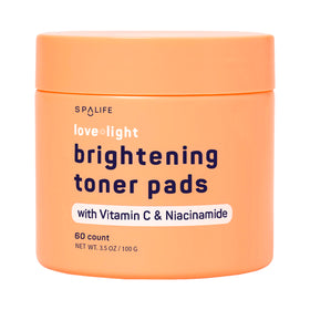 SpaLife front packaging showing 60-count pads and brightening benefits