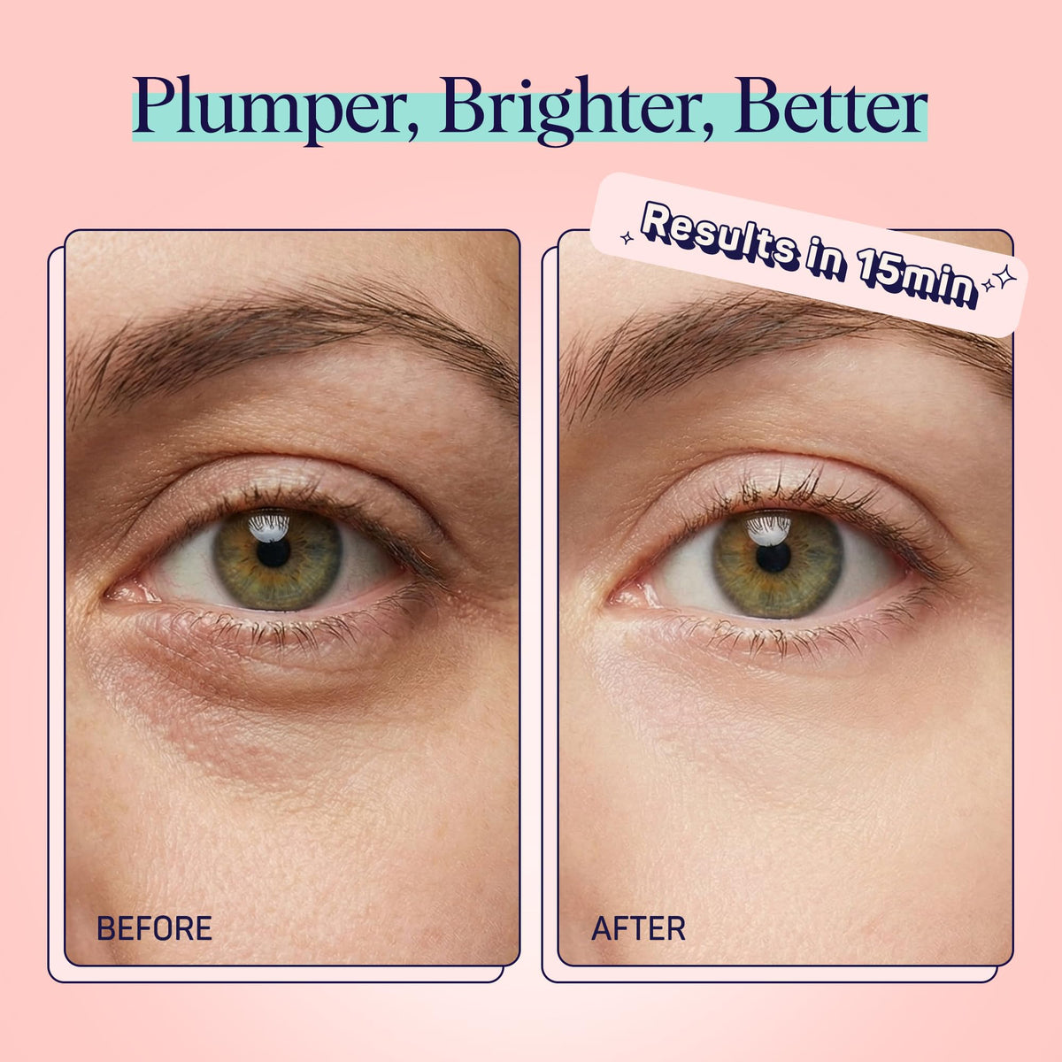 SpaLife model wearing cooling eye pads demonstrating comfortable placement