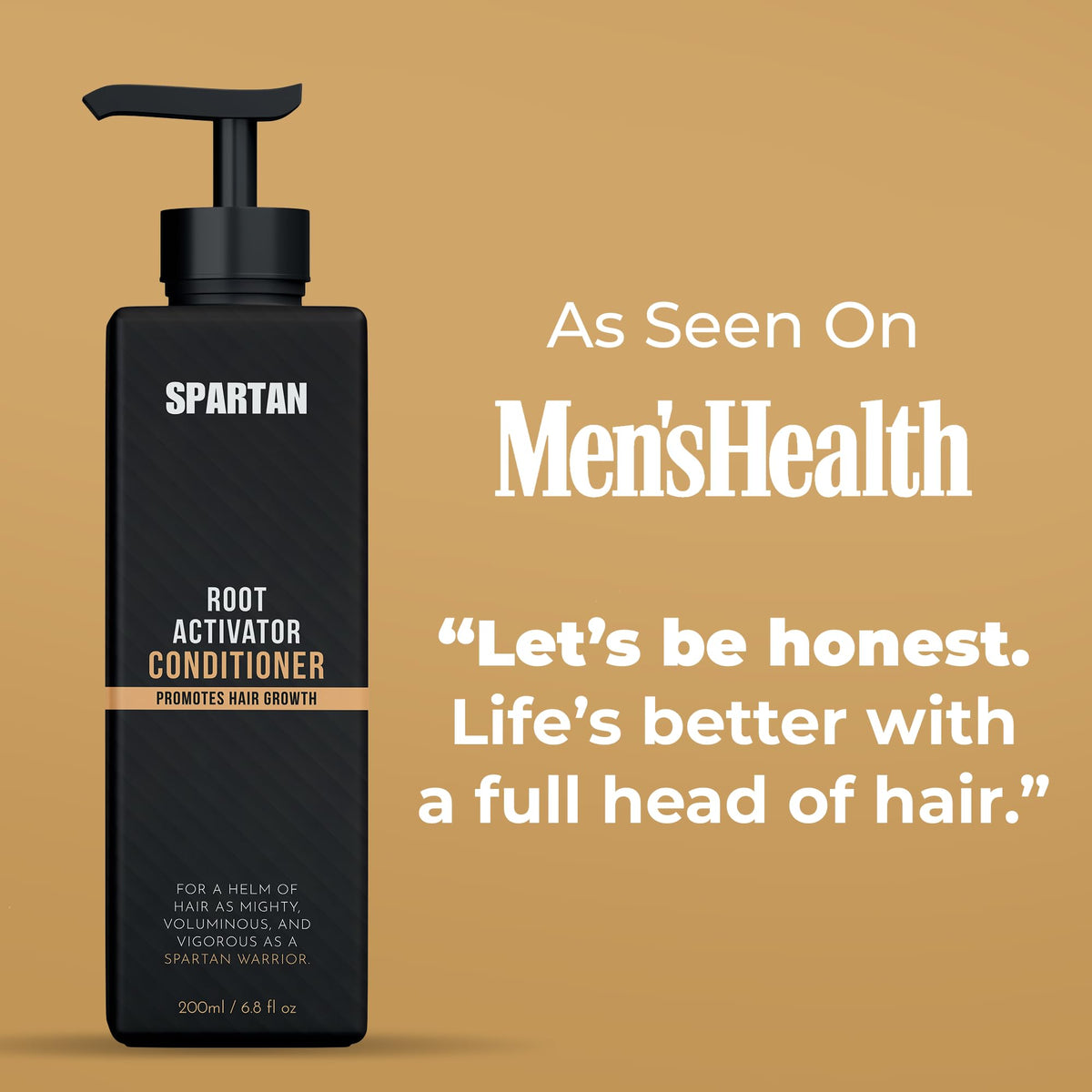 SPARTAN product in use in shower showing easy application and scalp care