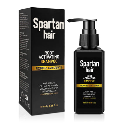 SPARTAN HAIR front packaging showing bottle and brand for clear product identity