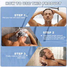 SPARTAN HAIR shampoo on bathroom shelf in lifestyle setting for daily routine convenience