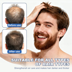 SPARTAN HAIR 200ml bottle held in hand for size comparison and travel-friendly benefit