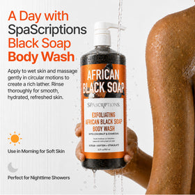 SpaScriptions label ingredient callout highlighting alcohol-free and paraben-free benefits