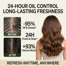 Spes application on hair roots demonstrating quick oil control benefit