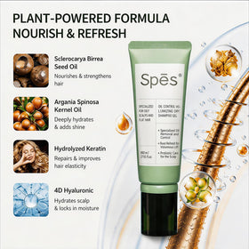 Spes gel texture close-up showing smooth formula that absorbs oil