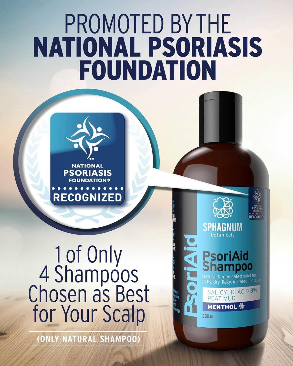 Sphagnum Botanicals shampoo lather on scalp demonstrating cooling menthol relief