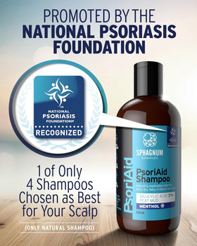 Sphagnum Botanicals shampoo lather on scalp demonstrating cooling menthol relief