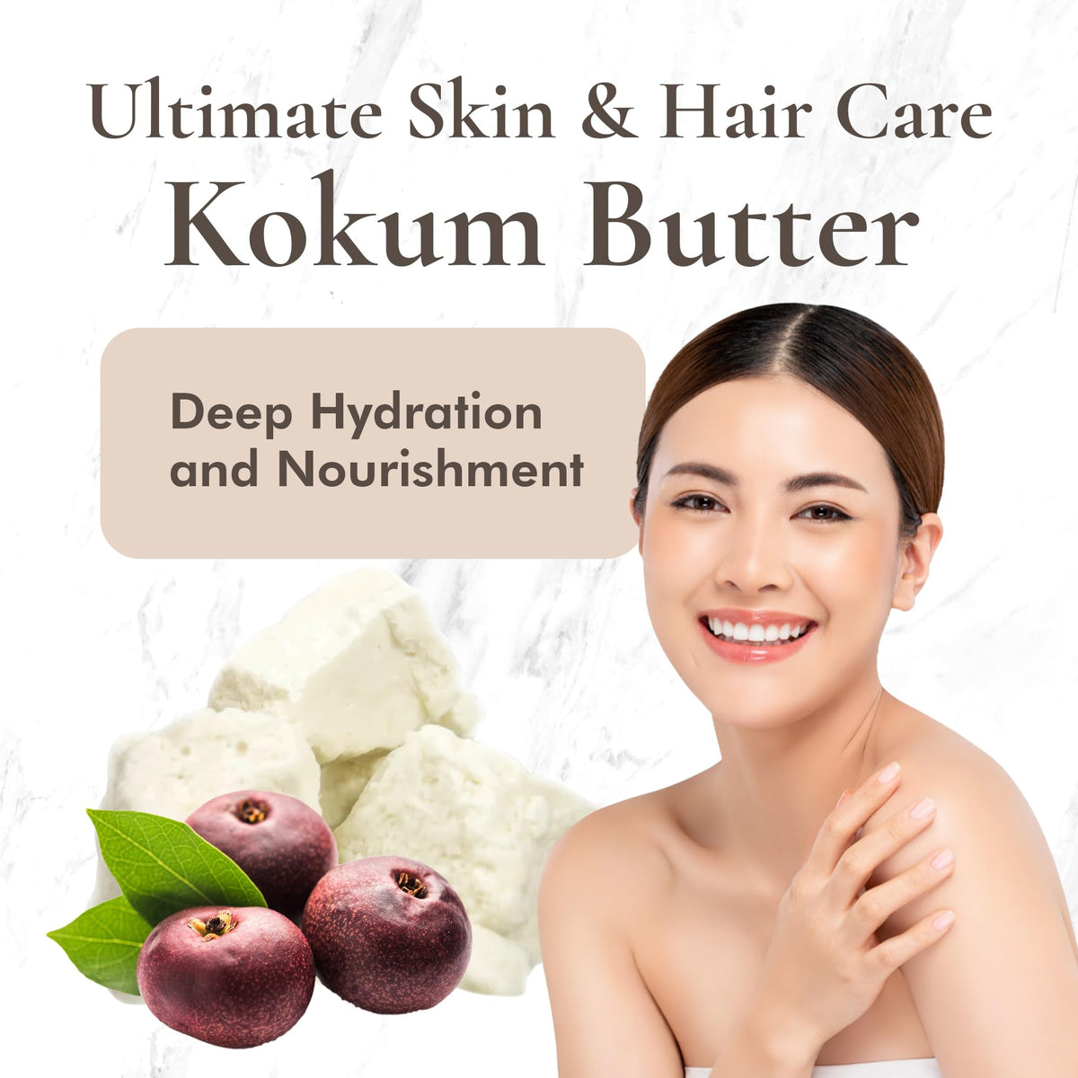 SpirZon LLC close-up of kokum butter solid texture highlighting smooth density