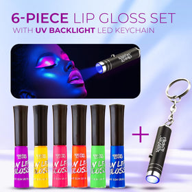 splashes & spills glosses glowing under UV club light for dramatic impact