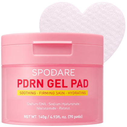SPODARE front packaging showing heart-shaped jar and 70 pads for convenience