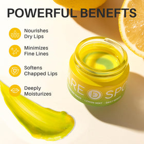 SPODARE grape jelly jar open showing glossy balm and hydration benefit