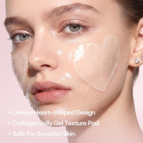 SPODARE pad applied under eye to reduce puffiness and soothe skin