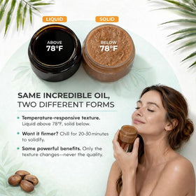 SPOILD applying oil to hair roots and strands for nourishment benefit