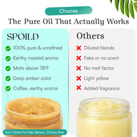 SPOILD 2 oz jar next to common object for size and travel-friendly benefit