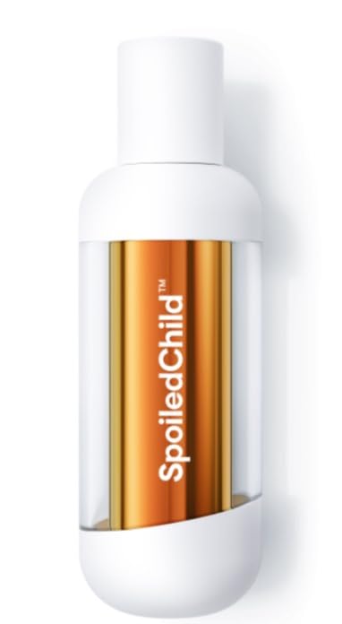 SPOILEDCHILD front packaging showing bottle and label, suggests easy daily application