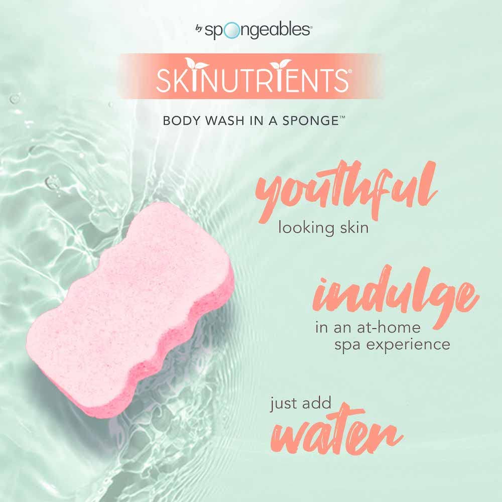 Spongeables in shower use with water highlights quick foam release and refreshment
