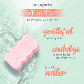 Spongeables in shower use with water highlights quick foam release and refreshment