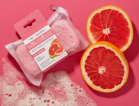 Spongeables ingredients label detail lists vegan, paraben-free benefits