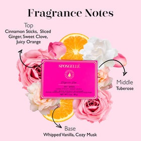 SPONGELLÉ producing rich lather to cleanse and hydrate feet quickly