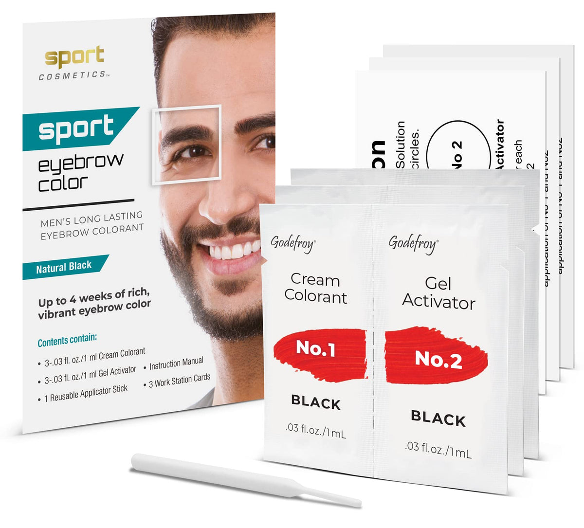 SPORT COSMETICS front packaging showing product and benefits