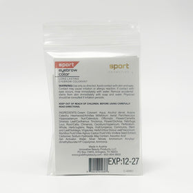 Sport Cosmetics tube close-up of light brown colorant showing precise application benefit