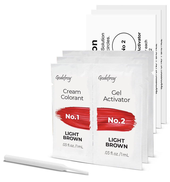 SPORT COSMETICS front packaging showing product and light brown shade benefit of clear labeling