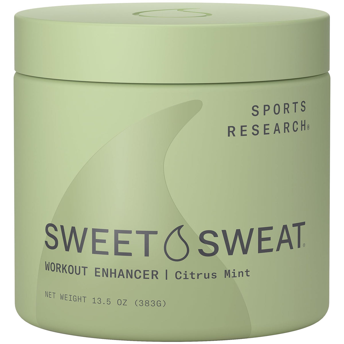 Sports Research Sweet Sweat front jar showing clear jar and branding for easy identification