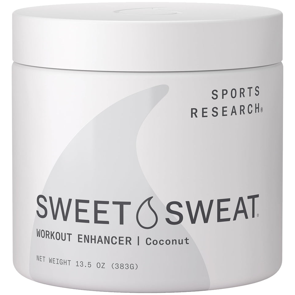 Sports Research jar front view showing coconut-workout gel benefit