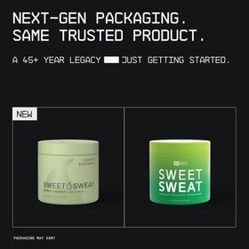 Sports Research Sweet Sweat open jar texture close-up demonstrating smooth gel consistency