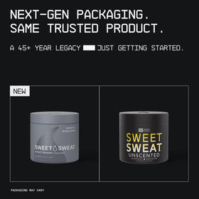 Sports Research Sweet Sweat open jar texture highlighting spreadable gel