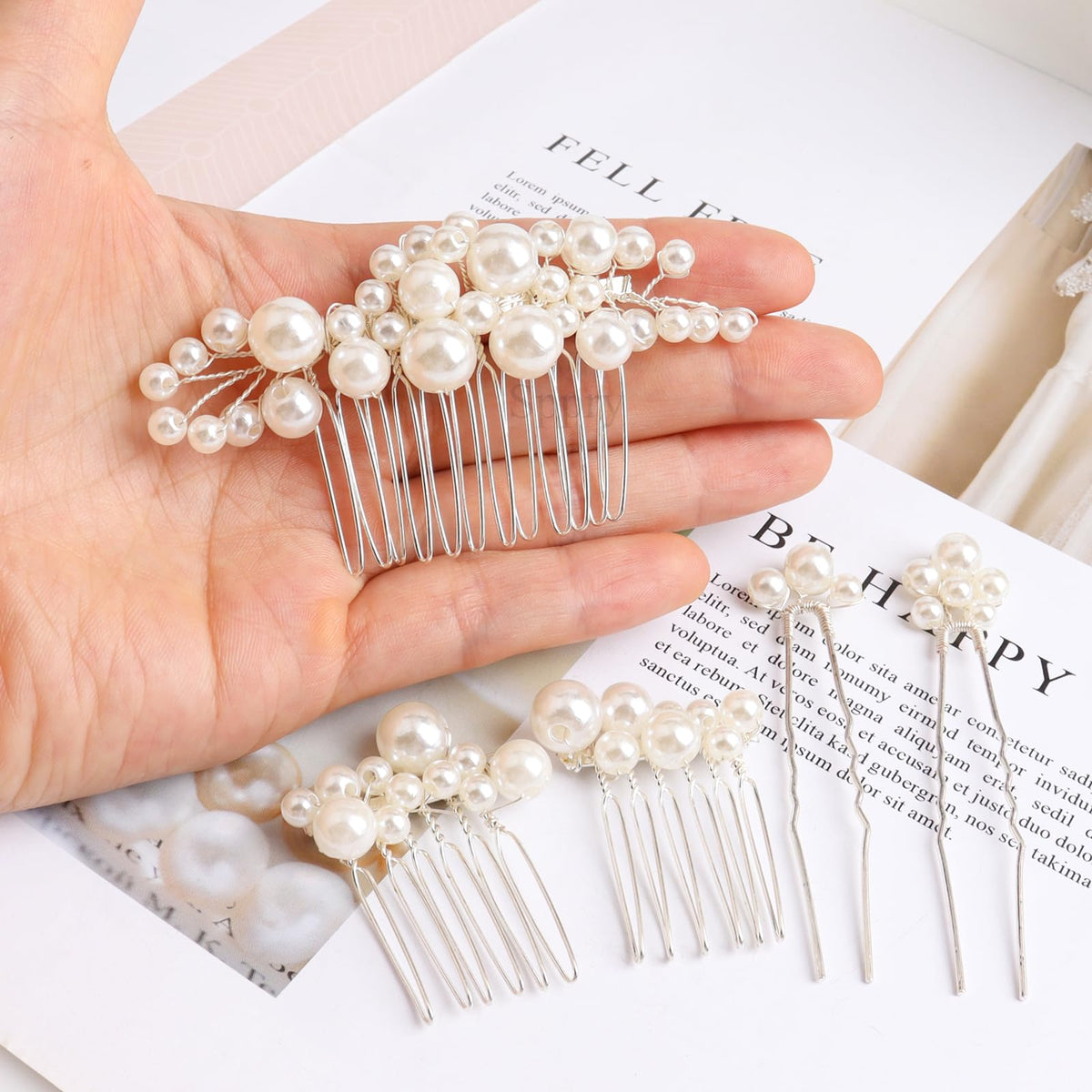 Sppry hair comb inserted in a bun showing stable hold and elegant accent