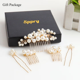 Sppry styled in wedding hair to add classic pearl elegance