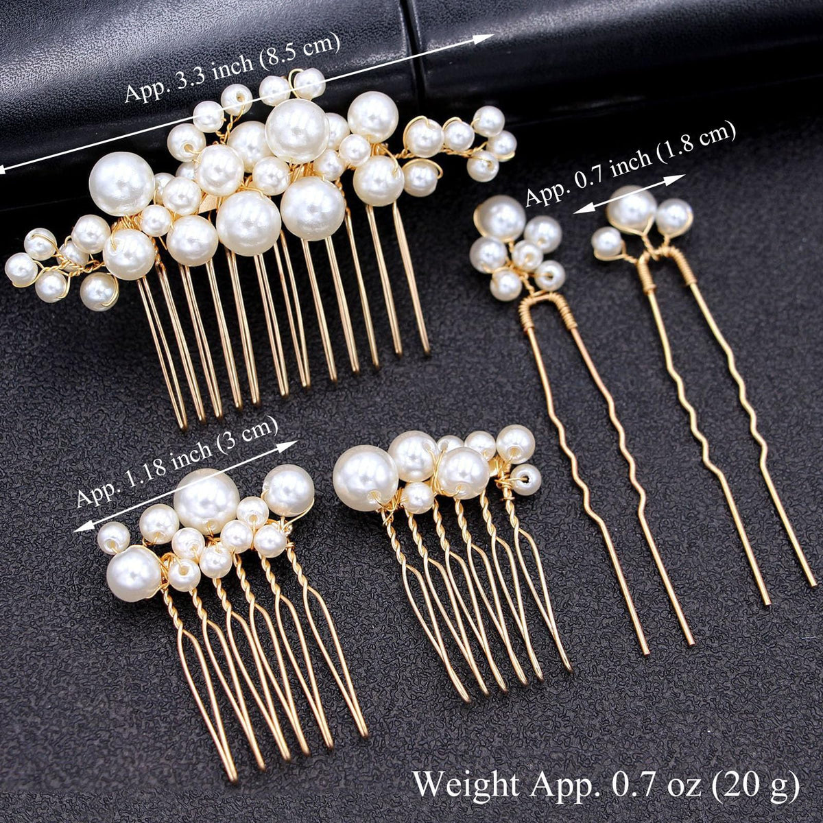 Sppry close-up of pearl comb detail highlighting secure wirework