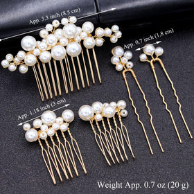Sppry close-up of pearl comb detail highlighting secure wirework