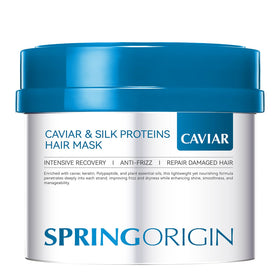 SpringOrigin front packaging showing caviar and silk mask for visible repair