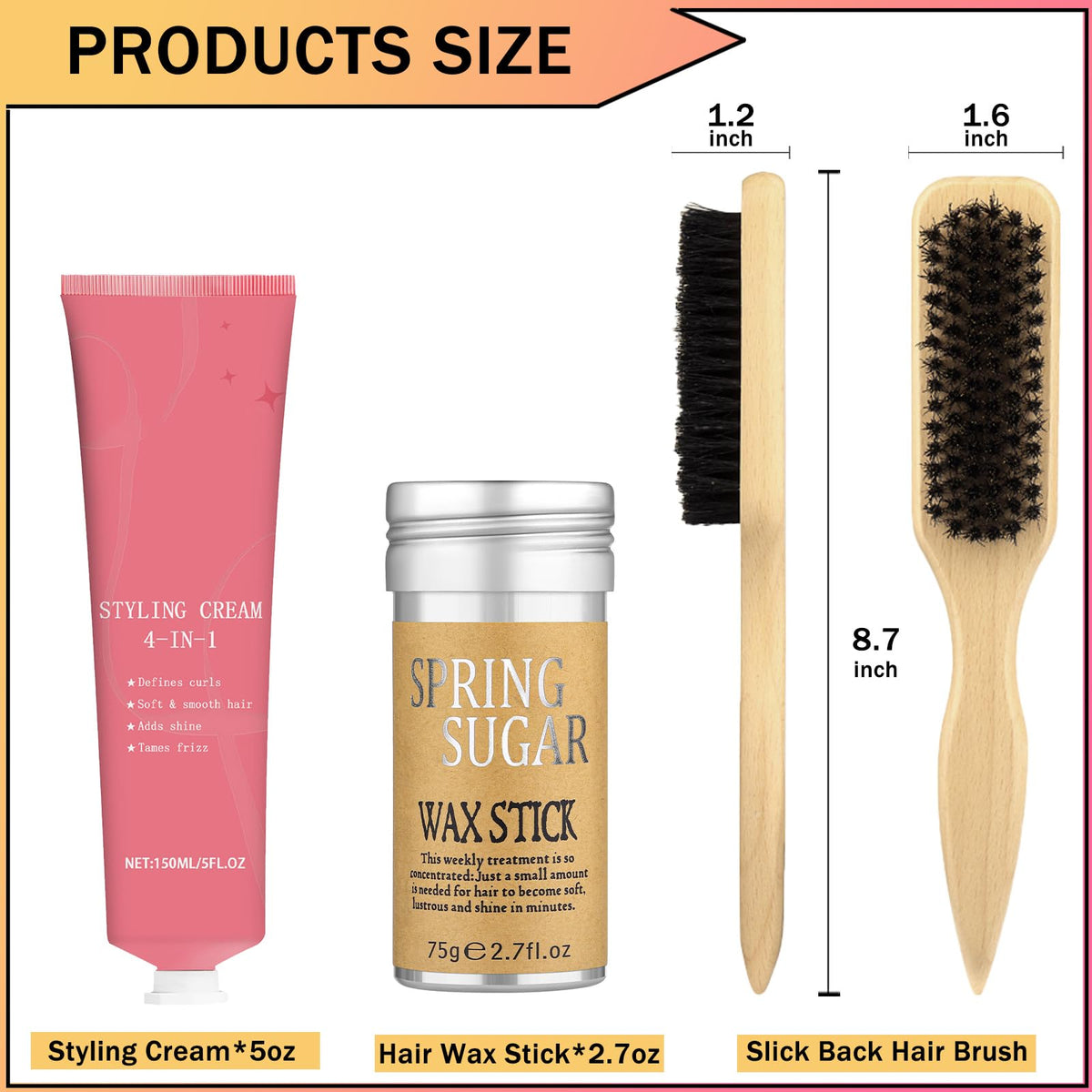 SPRINGSUGAR wax stick open displaying firm matte formula for targeted hold