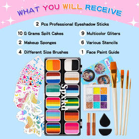 spxkd glitters and eye-shadow sticks detail adding sparkle effects