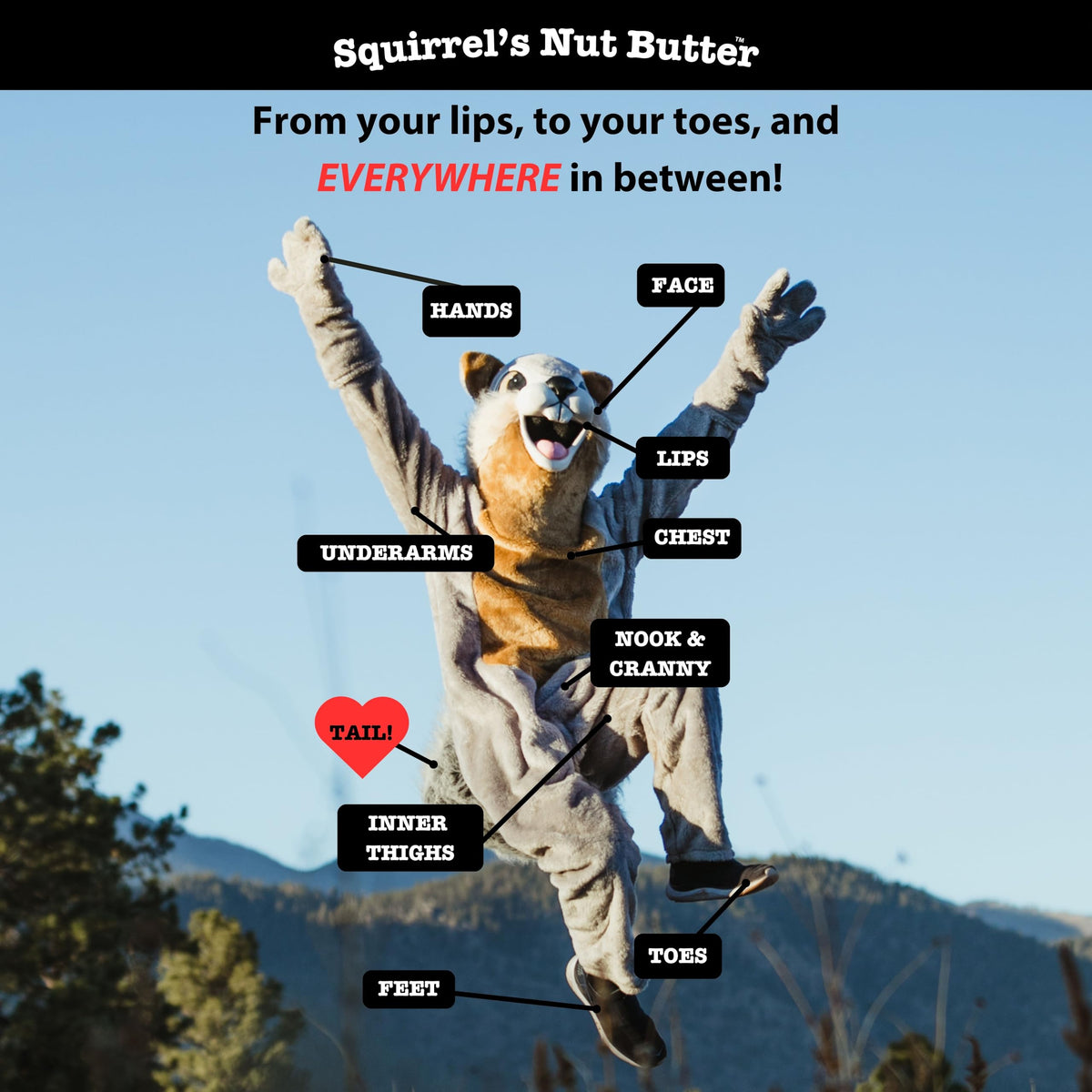 Natural ingredients like beeswax and coconut oil used in Squirrel's Nut Butter