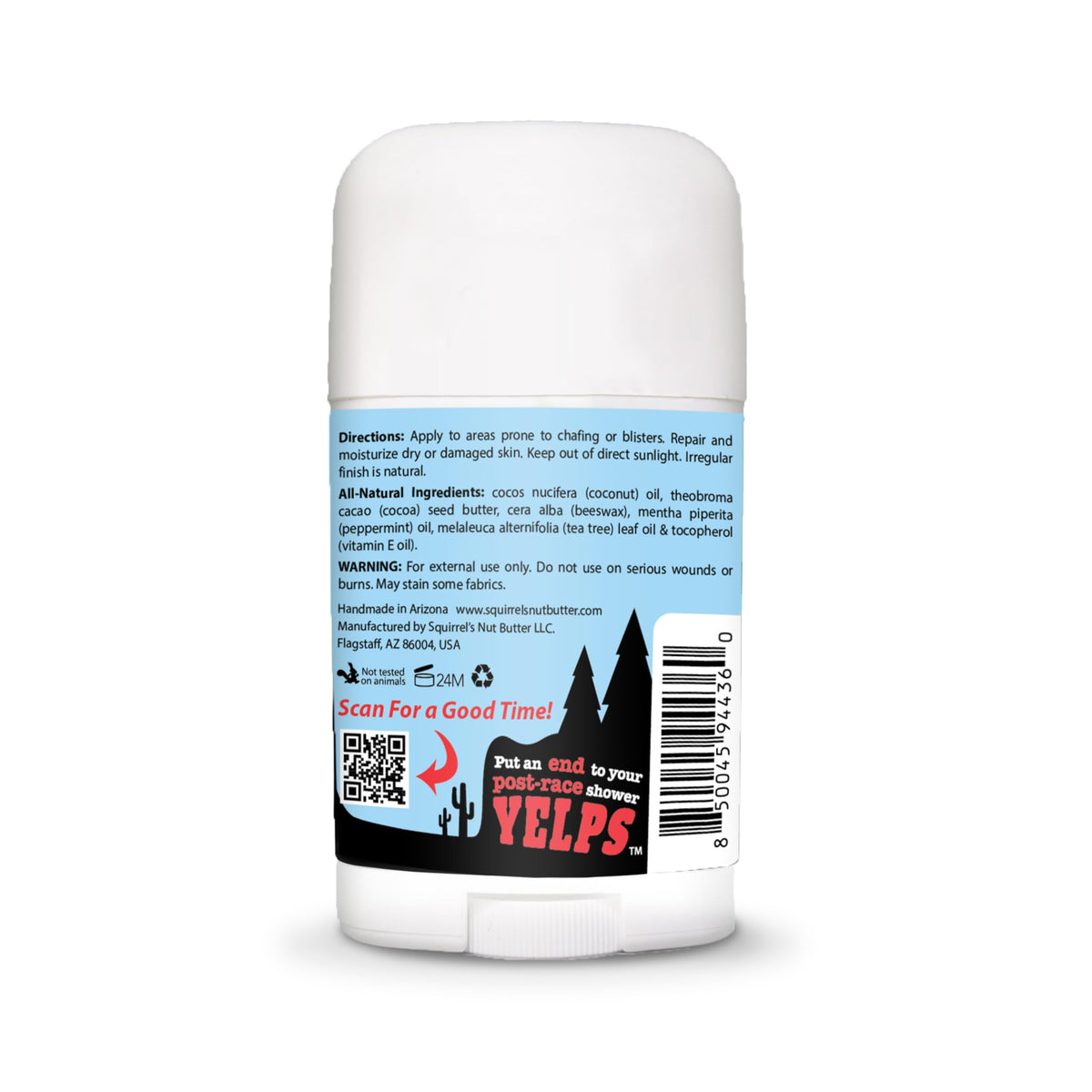 Squirrel's Nut Butter used by runner on trail showing gear-friendly, waterproof protection