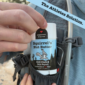 Squirrel's Nut Butter balm texture close-up highlighting natural ingredients and smooth application