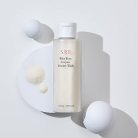 SRB rice grains and bran close-up suggesting nourishing, gentle exfoliation